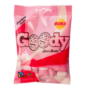 Nordic Fulfillment NordicFulfillment BUBS CANDY Goody Sour Ovals - Strawberry Vanilla