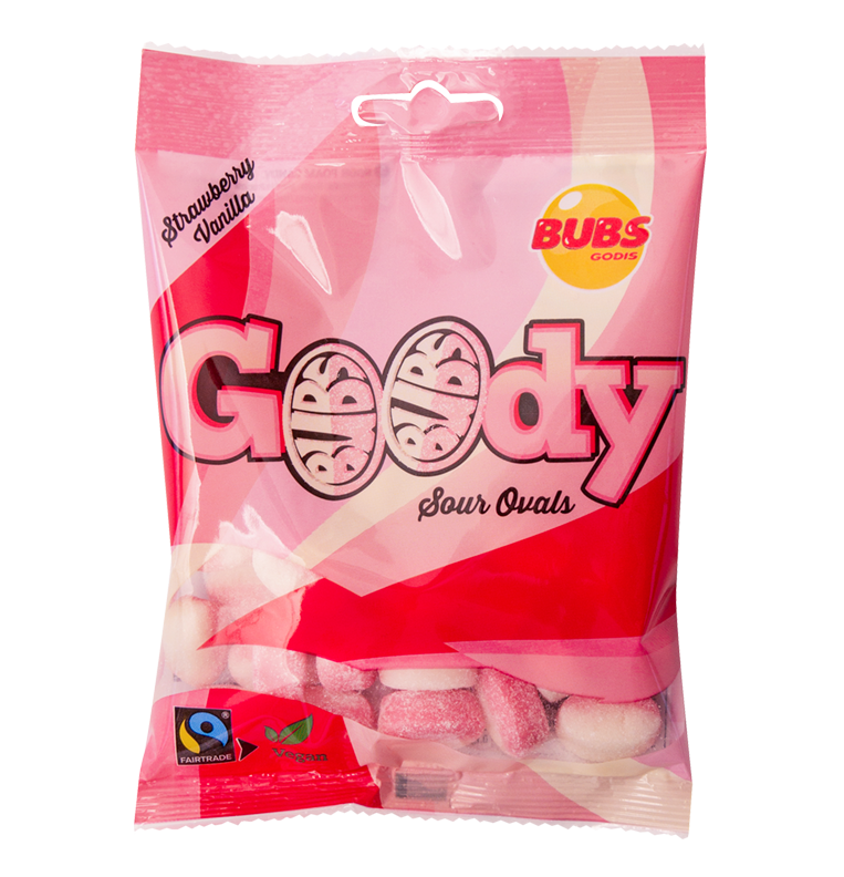 Nordic Fulfillment NordicFulfillment BUBS CANDY Goody Sour Ovals - Strawberry Vanilla